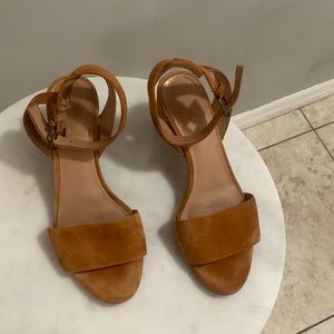 Madewell suede sandal heels